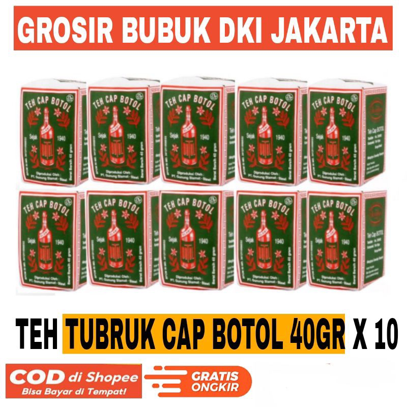 

Teh Cap Botol Hijau 40gr isi 10 teh tubruk