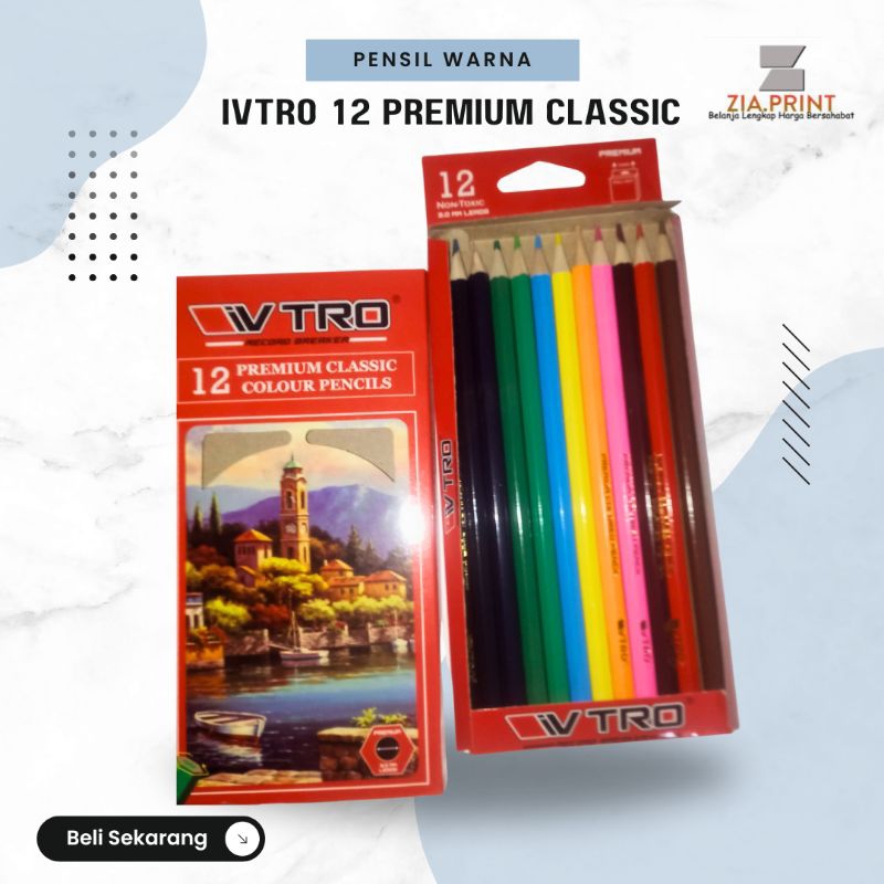 

Pensil warna IVTRO 12 Premium Classic Colour Pencils