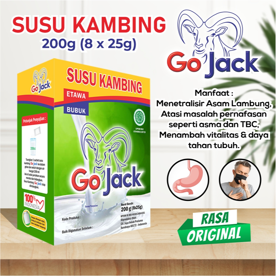

Susu Kambing Etawa Rasa Original GoJack isi 25Gram 8 Sachet