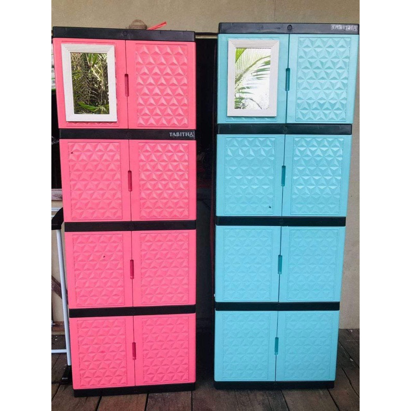 LEMARI PLASTIK TABITHA 4 SUSUN CERMIN