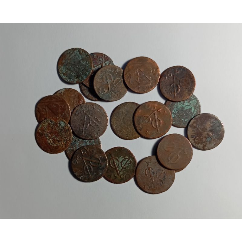 koin kuno VOC kondisi aus detail kurang bagus