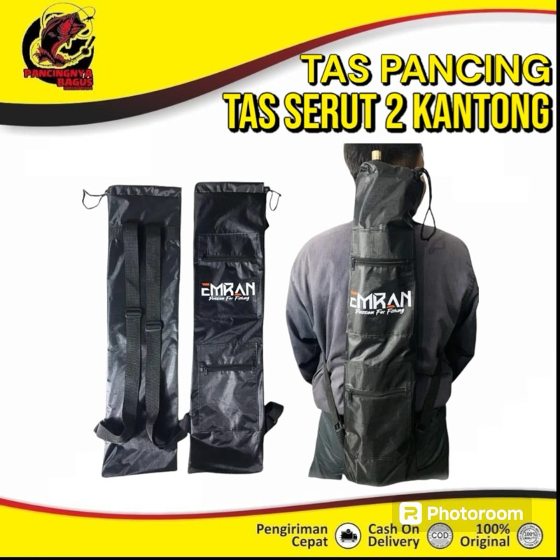 Tas Pancing Joran Pancing Tegek Serut 2 Kantong