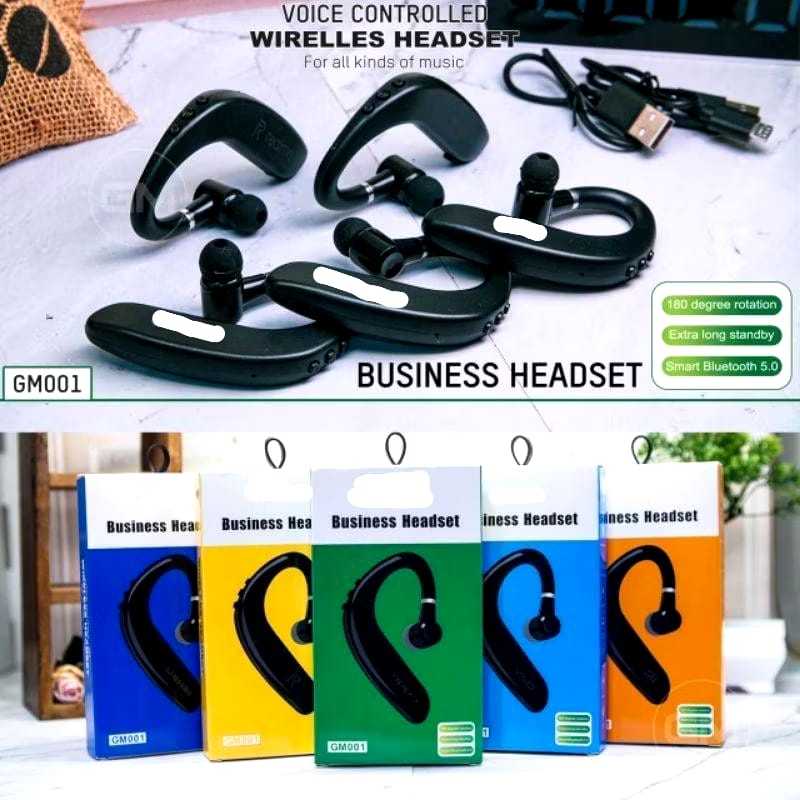 Hf Handsfree Headset Bluetooth BRANDED GM-001 Super Bass #SO