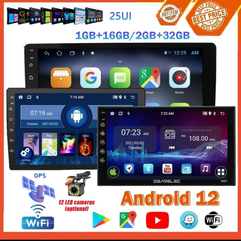 headunit android 9 inch Ram 2-32Gb