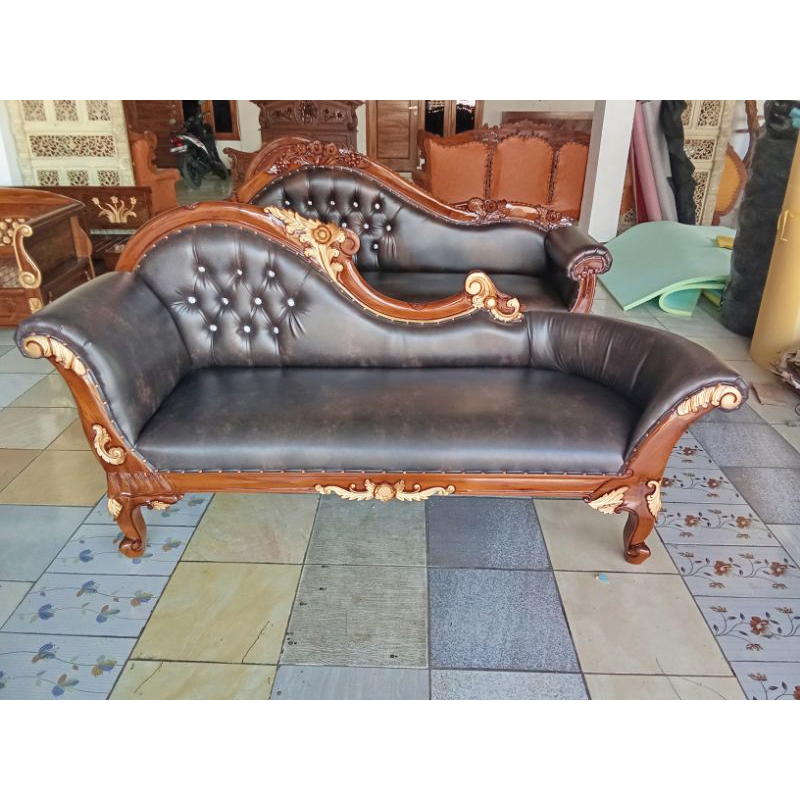 Sofa Kursi Bangku Bantal Busa Full Kayu Jati Mebel Jepara