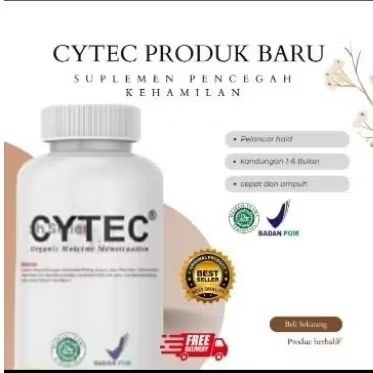 CYTEC/Suplement terpercaya tuk kelancaran haid. Produk halal Ori.