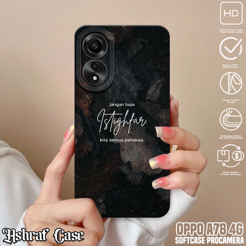 Case OPPO A78 4G - Casing Hp OPPO A78 4G Motif QUOTES - Softcase Hp OPPO A78 4G - Silikon Hp OPPO A7