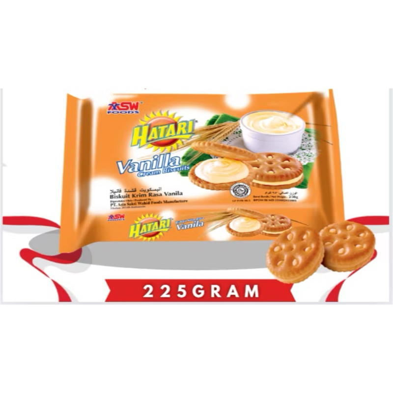 

Hatari Cream Biscuit Vanilla/Peanut Biscuit 225g