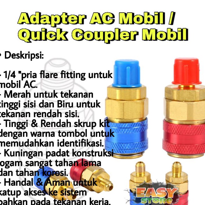 KI3 Adapter AC Mobil  Quick Coupler Mobil  Quick Coupler STARMEC QC12LH  Freon Mobil