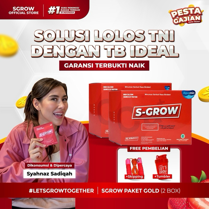 

S-GROW Suplemen Kesehatan Peninggi Badan Terbaik - 2 BOX