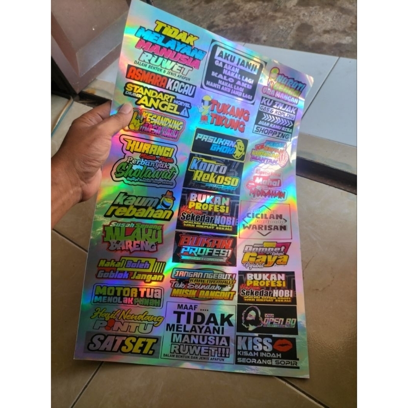 

Stiker Kata Kata | Stiker Sound System Anti Air | Stiker Hologram