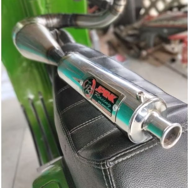 Knalpot Vespa buang kiri for competition JIPENK RACING
