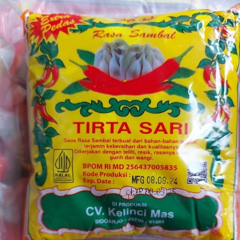 

Tirta sari saos rasa sambal 400gx3pcs expayet 2025