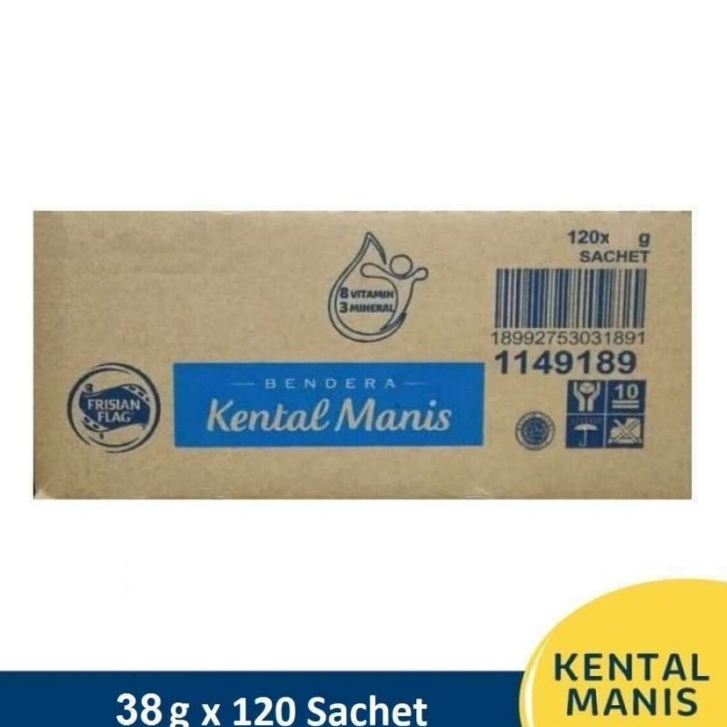 

1 Dus Frisian Flag Kental Manis Isi 20 Pack x 38 Gr