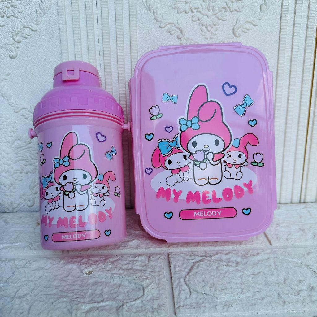 Set Tempat Makan + Botol Minum / Set Tempat Makan Anak/ Tempat Makan dan Botol Anak SANRIO