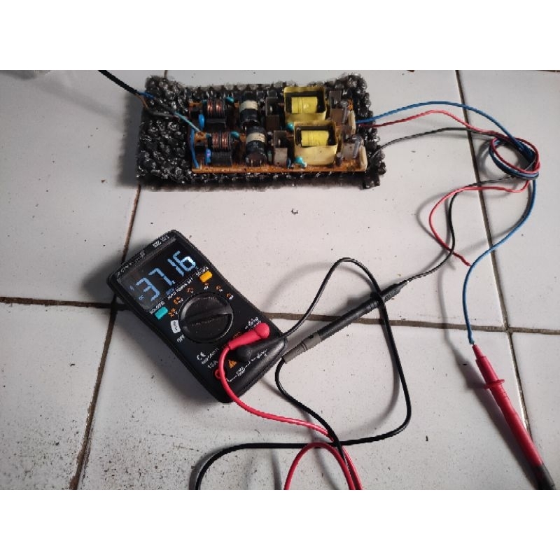 smps doubel trafo 10amper ct 37v( bisa di adjust)