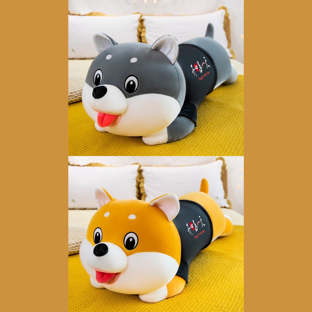 Boneka Guling Shiba Inu 90cm Boneka Shiba Boneka Corgi Bantal Corgi Hadiah Valentine Boneka Rusa