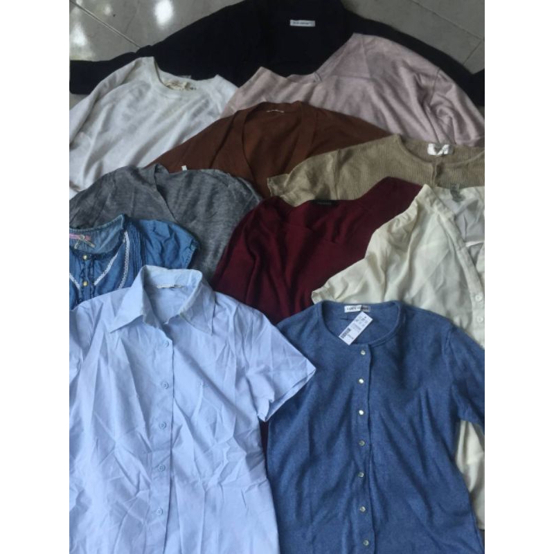 HARGA CUMA 10-45k  preloved by sanciw.loved, thrift/preloved cardigan korean style, kemeja, sweater,