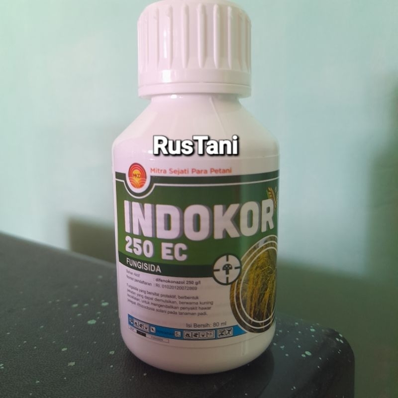 Fungisida INDOKOR 250EC 80ml bahan aktif : Difenokonazole 250 g/l