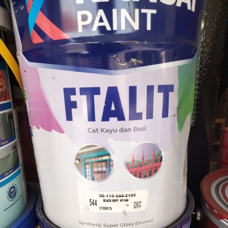 Ftalit Cat Besi/ Cat Kayu Kansai Ftalit Black Dof 20ltr