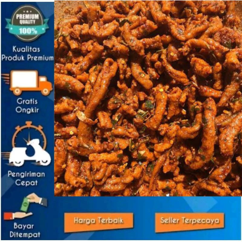

usus ayam crispy pedas daun jeruk usus ayam krispi 250 gr