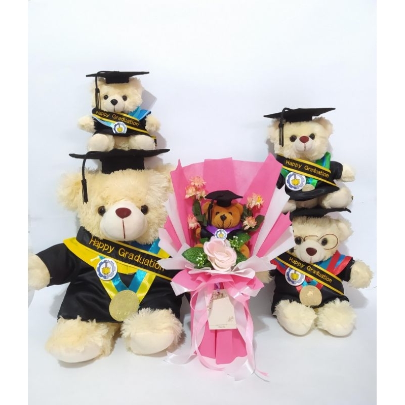 Boneka Wisuda dan Buket Bunga ITS (Institut Teknologi Surabaya) Kado Wisuda Kado ITS