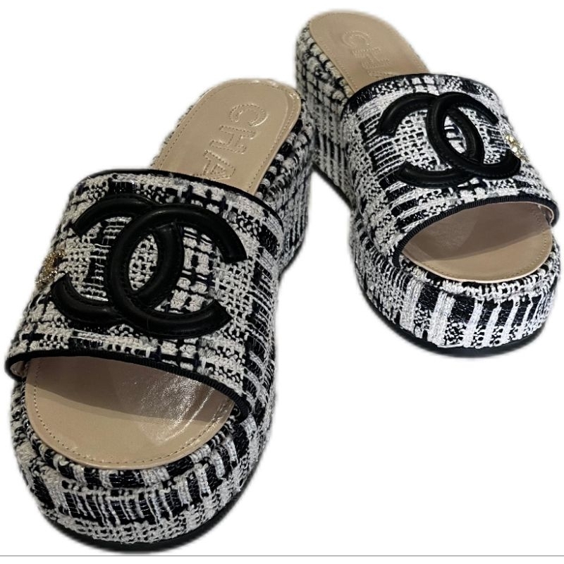 sandal wedges,sandal import,original-sendal,wanita-sandal,sandal chanel