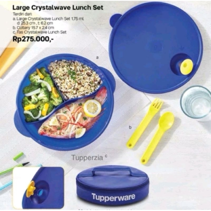 Large Crystalwave Lunch set Tupperware