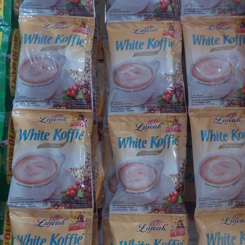 

WHITE KOFFIE KOPI LUWAK RENCENG ISI 10 SACHET X 20 GRAM