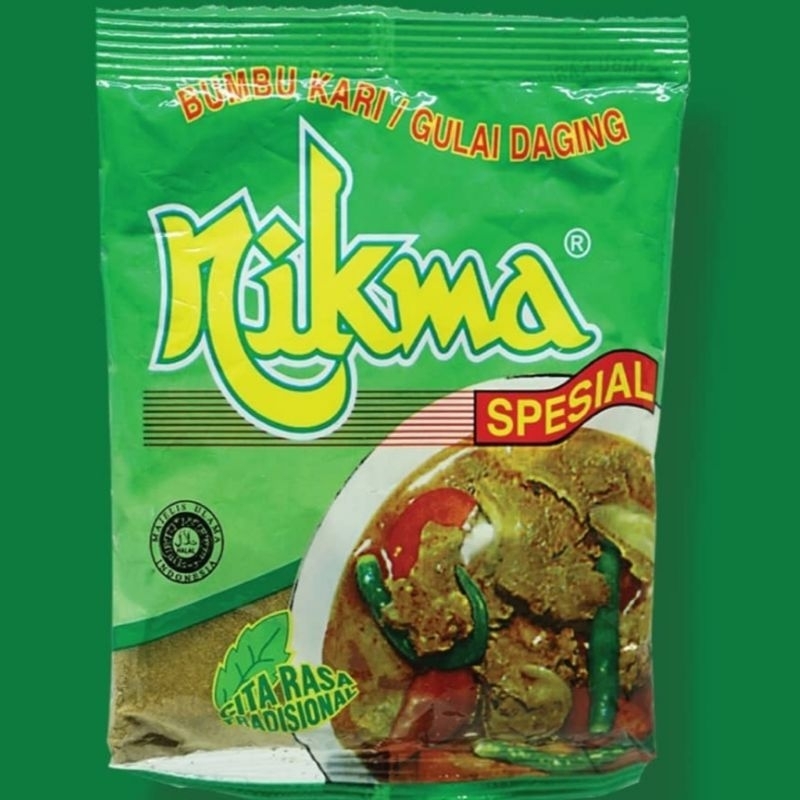 

BUMBU NIKMA KARI/GULAI DAGING 40GR ASLI PADANG (HRGA PER BKS)