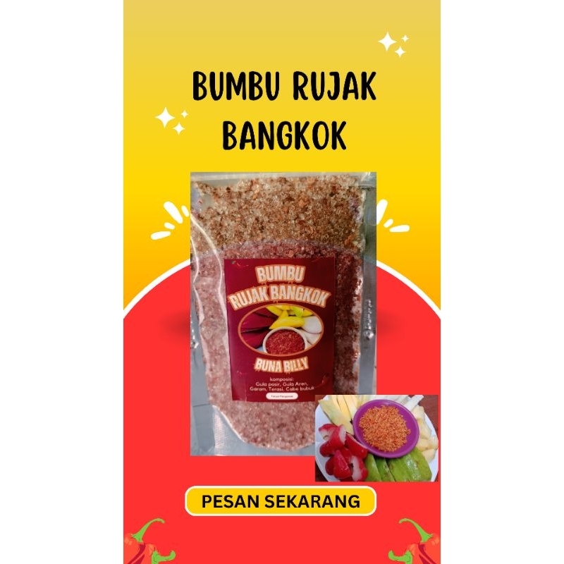 

BUMBU RUJAK BANGKOK | Bumbu Rujak Kering Bumbu Rujak Instan | Bumbu Rujak Bangkok Buna Billy