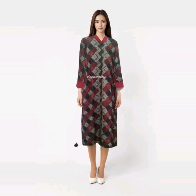Baju batik gamis wanita/baju kondangan/baju gamis cewek/ baju batik