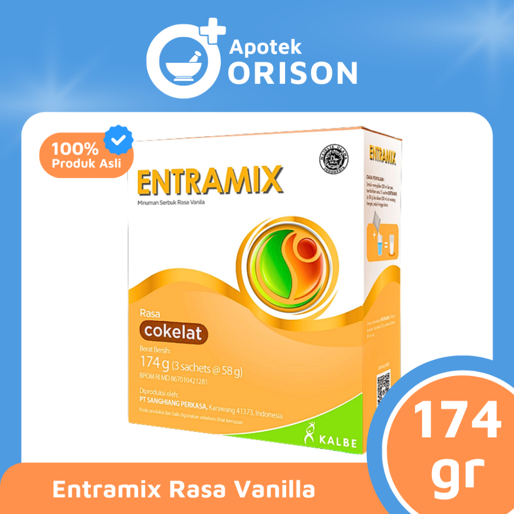 

ENTRAMIX NUTRISI SEIMBANG KHUSUS DEWASA 174GR RASA VANILA RASA COKLAT