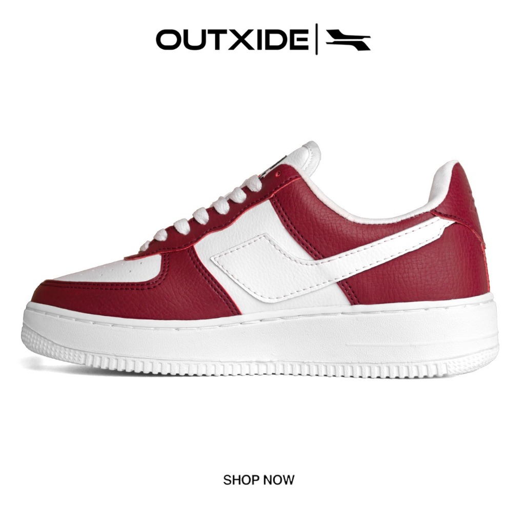 SEPATU OUTXIDE - Sepatu Sneakers Kasual Pria Wanita Merah Putih