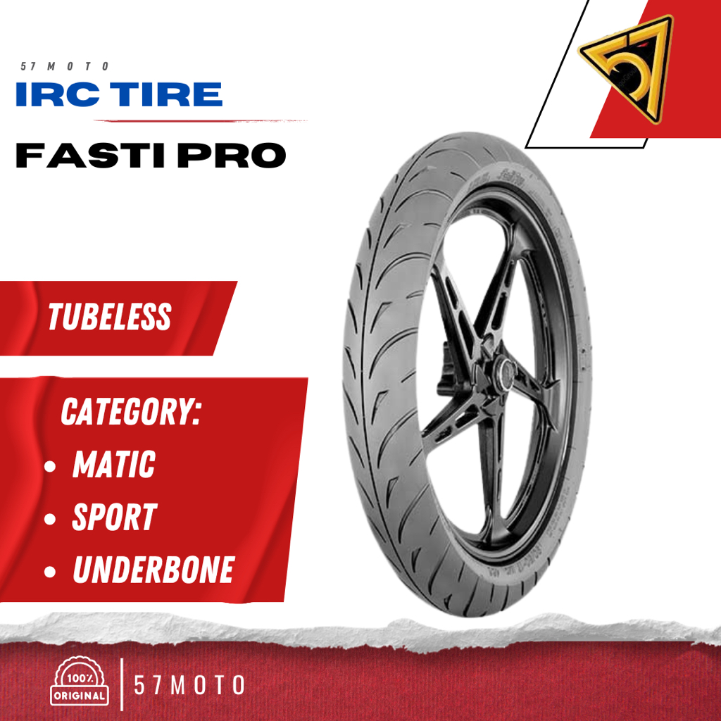 BAN IRC FASTI PRO SERIES SOFT COMPOUND [90/80-17,90/80-14] TUBELESS ORIGINAL 100%