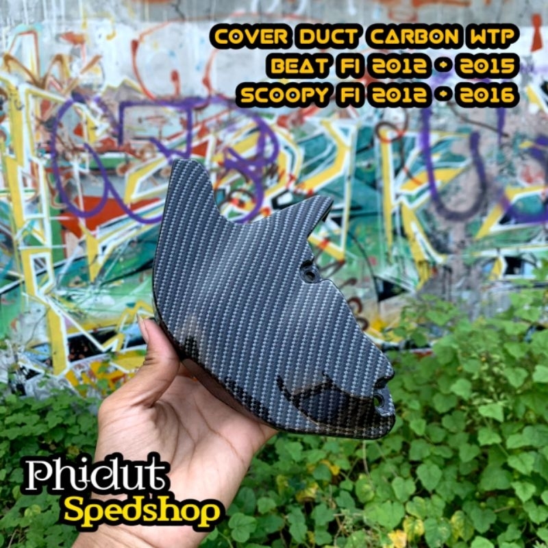 Cover Cap L Keong Cvt Beat Fi 2012 - 2015 Scoopy Fi 2012 - 2016 Carbon Wtp Bahan Original