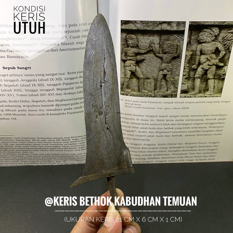 Keris Betok Kabudhan Temuan T1 atau Keris Bethok Tindih atau Keris Betok Pamengkang Jagad Temuan ata