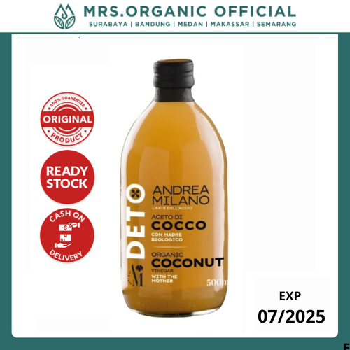 

Cuka Kelapa Andrea Milano Organic Coconut Vinegar Unfiltered 500 ml