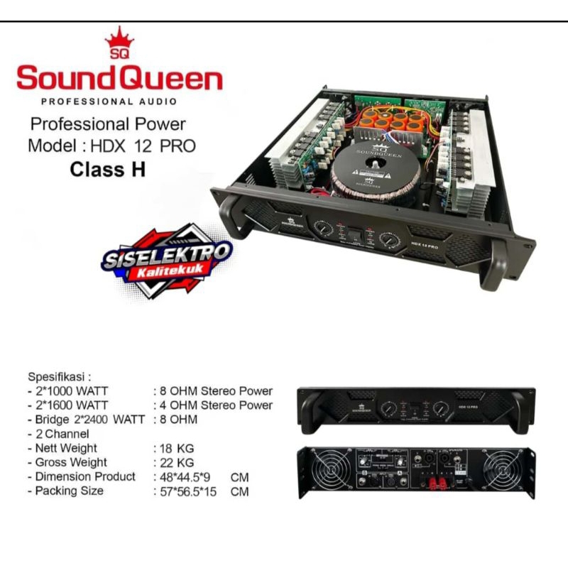 Power amplifier Soundqueen HDX 12 PRO SOUNDQUEEN HDX12PRO