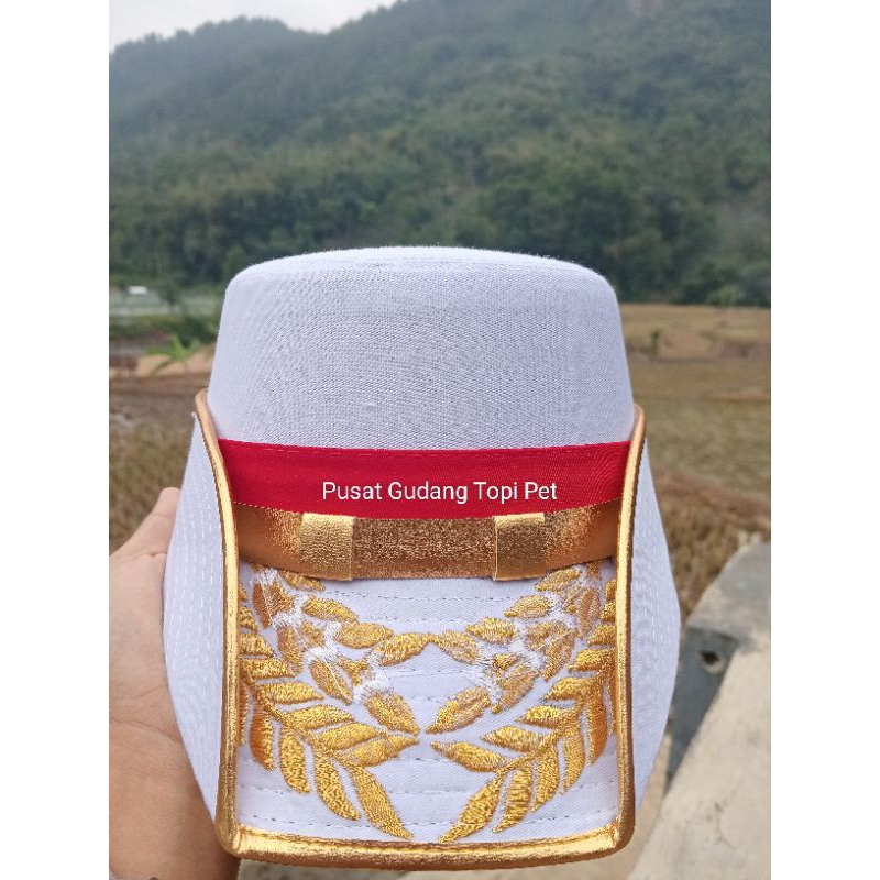 topi pet paskibra dan marcing band costum sesuka hati