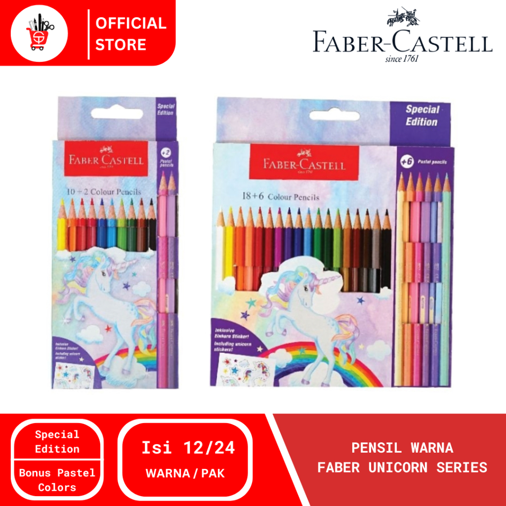 

Color Pencil | Pensil Warna Faber-Castell Special Edition Unicorn (1SET)