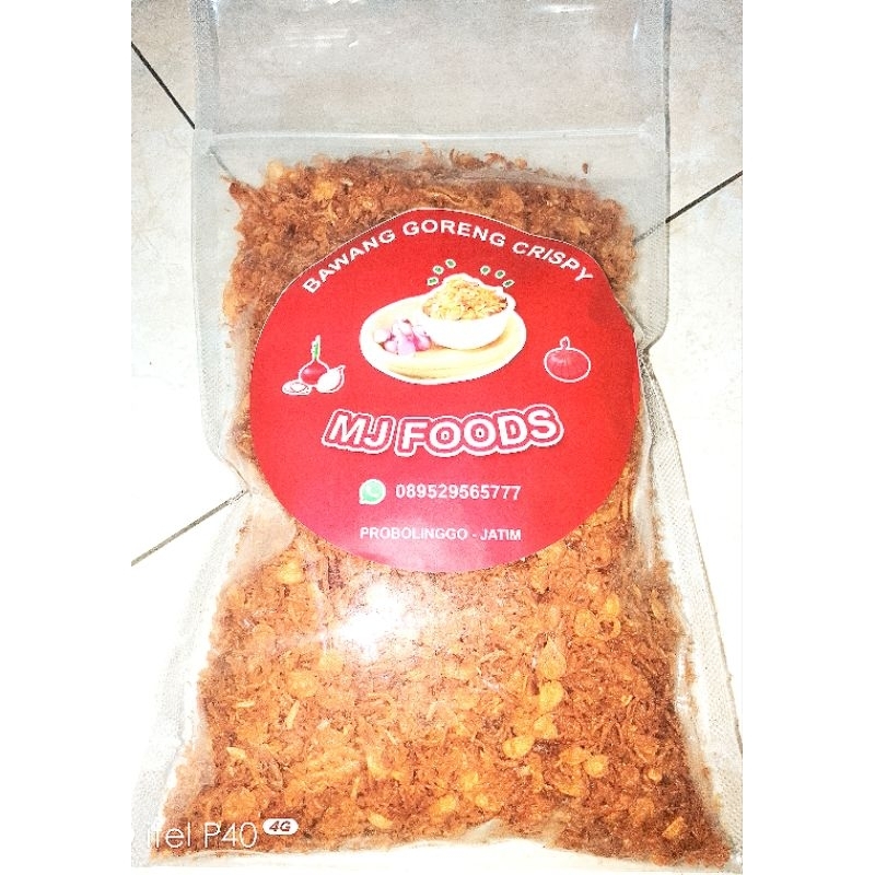 

bawang goreng crispy asli Probolinggo kualitas premium kemasan 500 gram