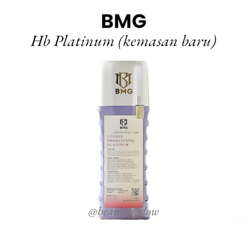 BMG LOTION WHITENING PLATINUM UNGU BPOM ORIGINAL