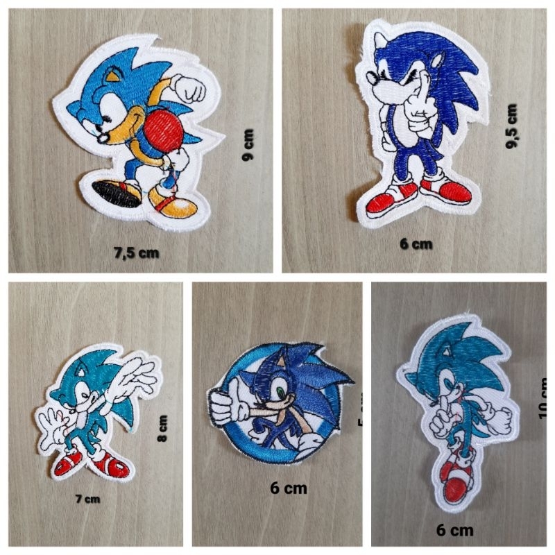 BORDIR/EMBLEM SONIC UKURAN KECIL