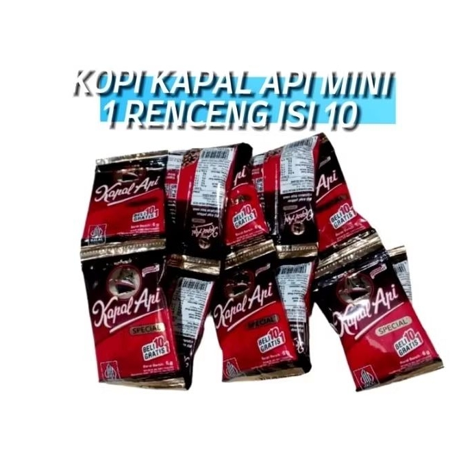 

KOPI KAPAL API MINI 1RENTENG ISI 10 SACHET / KOPI KAPAL API 6gr / KOPI KAPAL API MURAH