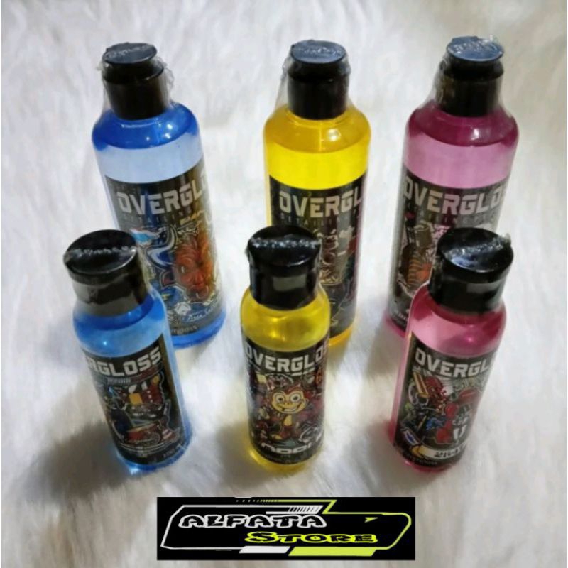 Overgloss detailing product silicon gell 100ml 250ml pengkilap body kasar penghitam ban motor