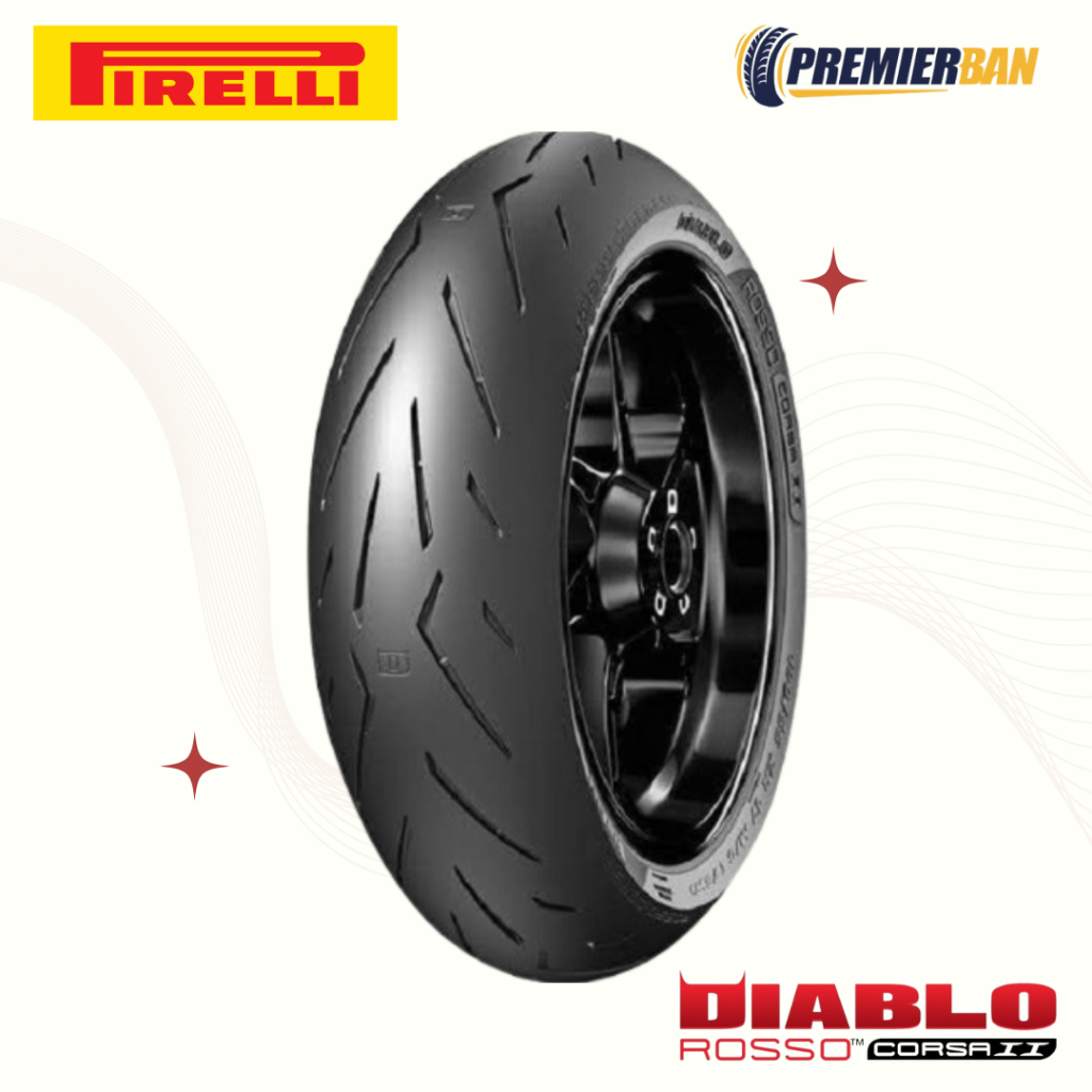 Ban PIRELLI DIABLO ROSSO CORSA II Ring 14 90/80-14 Soft Compound // Ban Motor Matic Ring 14