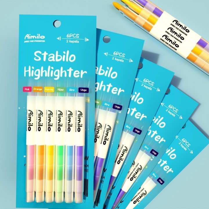 

Stabilo Pastel Set 2 Sisi Highlighter 6 Warna / Stabilo 2 Sisi 6 Warna / Stabilo Viral Cantik