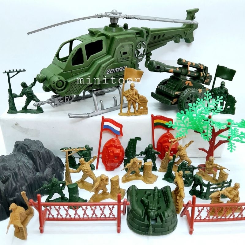 Mainan TENTARA PERANG Kecil Figure Millitary Army  Set