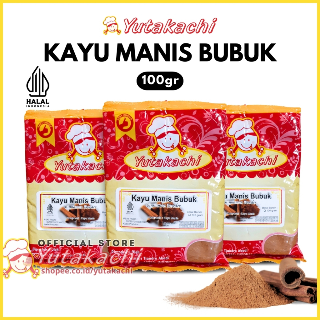 

Kayu Manis Bubuk 100gr Murni Yutakachi / Cinnamon Powder / Bumbu Masak Rempah Dapur